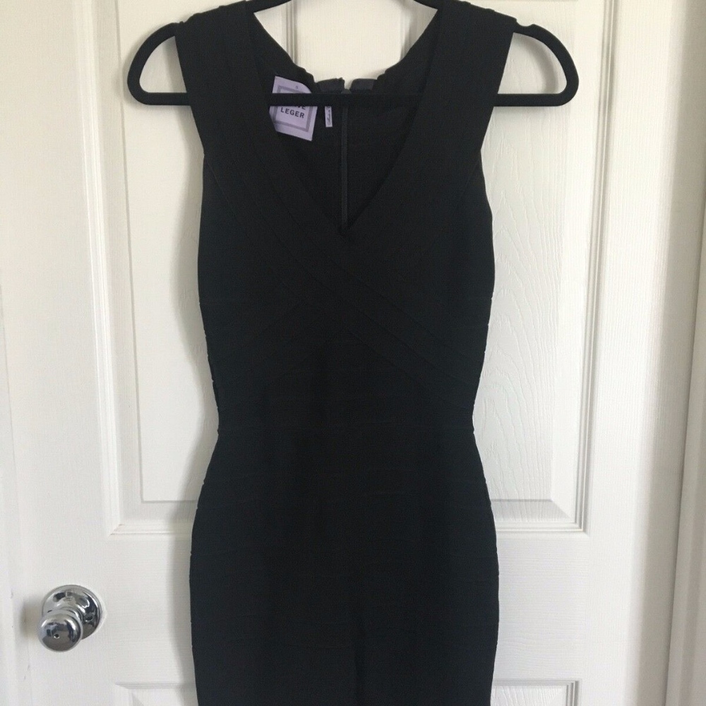 Herve Leger Bandage Black Mini Dress